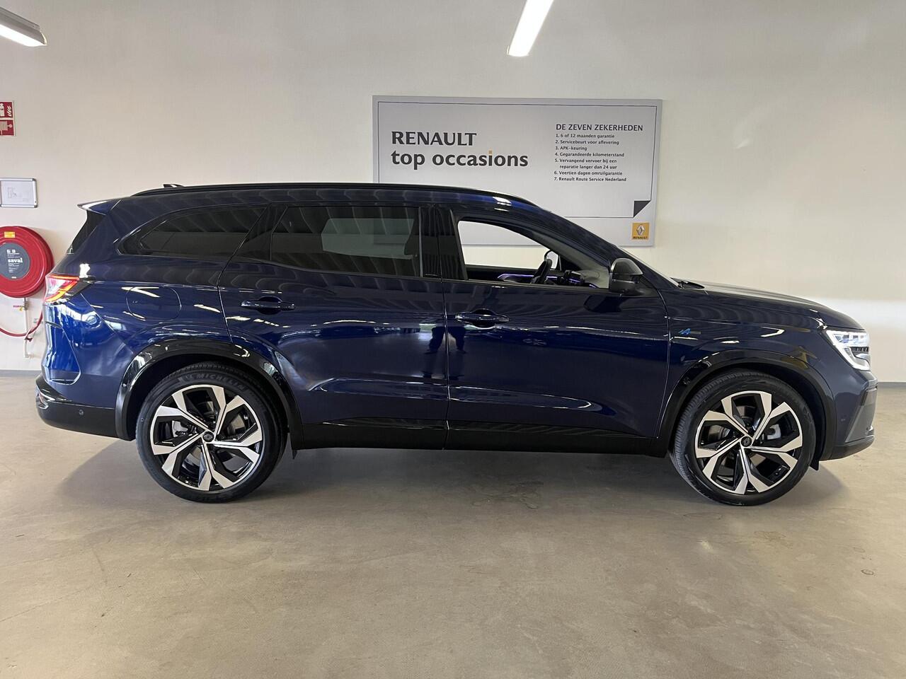 Renault ESPACE E-Tech full hybrid 200 esprit Alpine 7p. APPLE CARPLAY ANDROID AUTO / CLIMATE CONTROLE PARKEERSENSOREN RONDOM / CAMERA / ELEKTRISCHE ACHTERKLEP / ADAPTIEVE CRUISE CONTROLE.