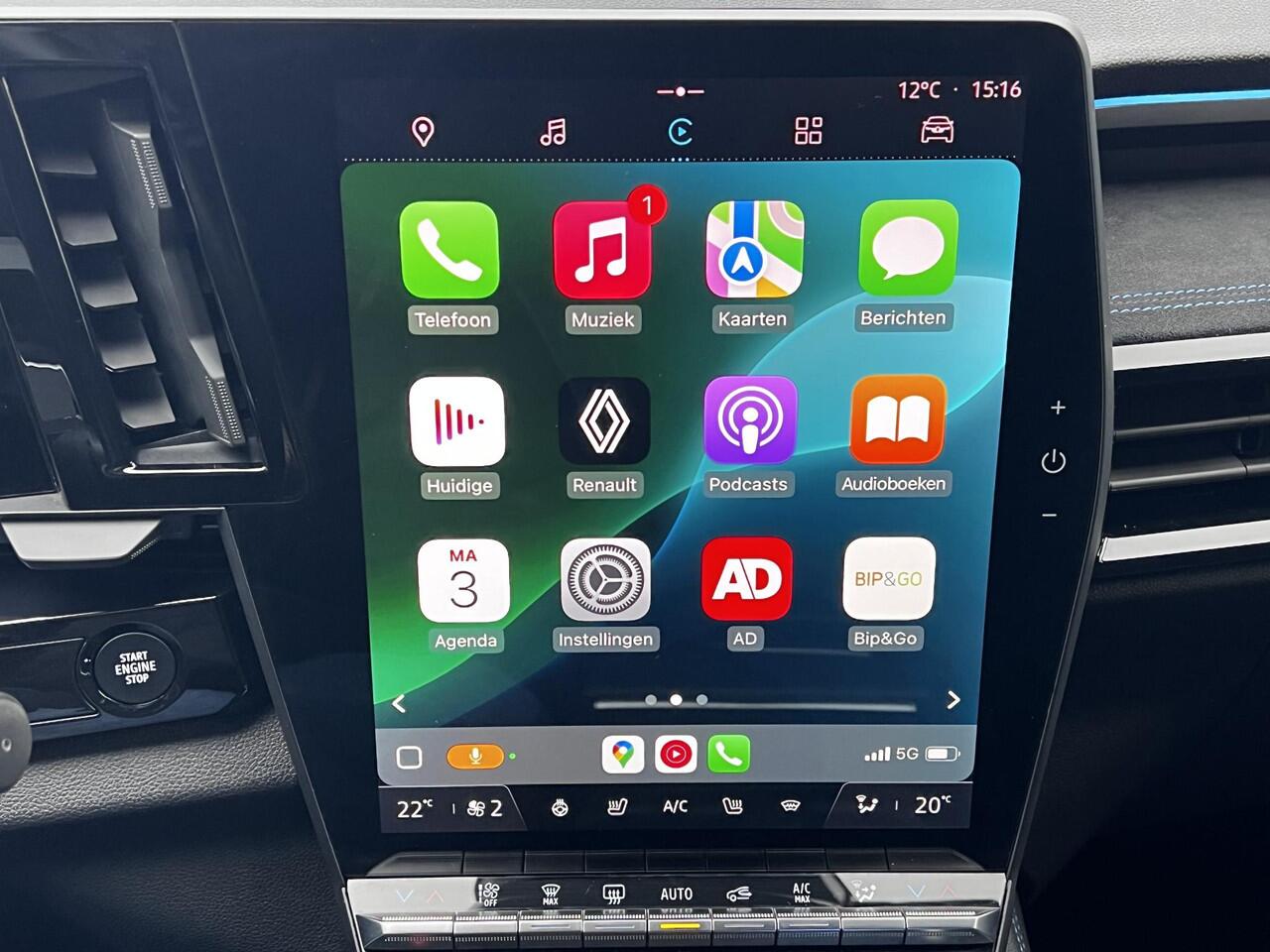 Renault ESPACE E-Tech full hybrid 200 esprit Alpine 7p. / Fabrieksgarantie tot 02-2027 / Dealer onderhouden / 7 persoons / 1.500 kg trekgewicht / Elektrische stoelen met massage functie / Elektrische klep / HUD / Camera 360° / Navi / Apple Carplay Android / 20" LM wiel