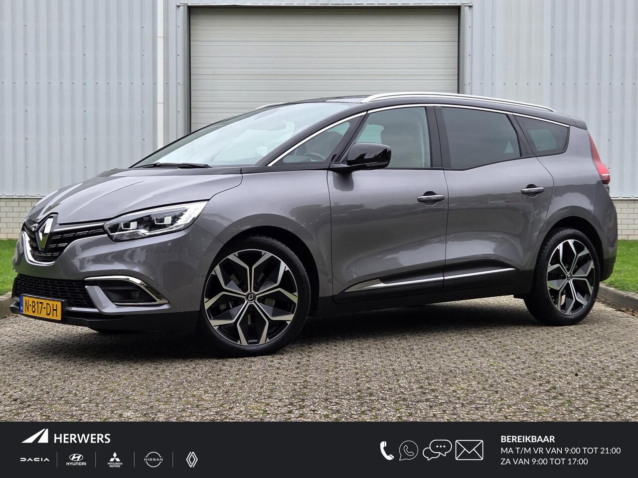 Renault GRAND SCENIC 1.3 TCe Intens 160 PK Automaat / 1e Eigenaar / Dealer Onderhouden / Lederen Bekleding met Elektrische Stoelen / Adaptief Cruise Control / Head Up Display / Bose Audio / Stoelverwarming / Dode Hoek Detectie / Achteruitrijcamera / Z.G.A.N. WINTERSET LM 7 / 