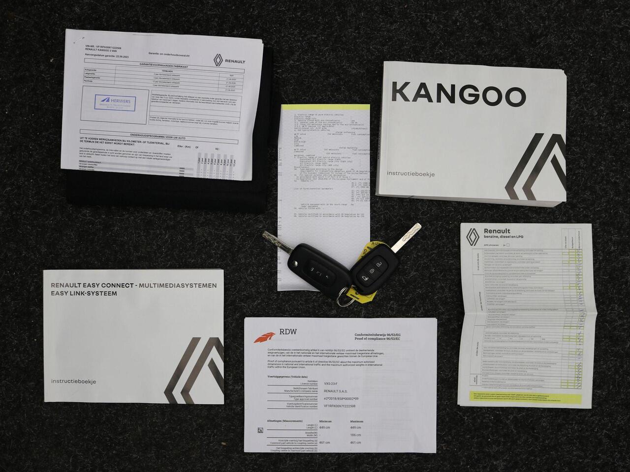 Renault KANGOO 1.5 Blue dCi 75 Comfort L1 / Trekhaak / Airco / All seasonbanden / Apple CarPlay & Android Auto / Achterdeuren / Rechts zijschuifdeur / NL Auto / Dealer onderhouden /