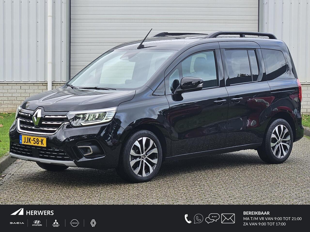 Renault KANGOO 1.3 130PK Techno EDC Automaat 5-Persoons / Trekhaak Afneembaar 1500KG / Adaptief Cruise Control / Stoelverwarming / Achteruitrijcamera / Apple Carplay & Android Auto / Navigatie / Parkeersensoren Rondom / 17" Lichtmetalen Velgen / Privacy Glass / Climate 