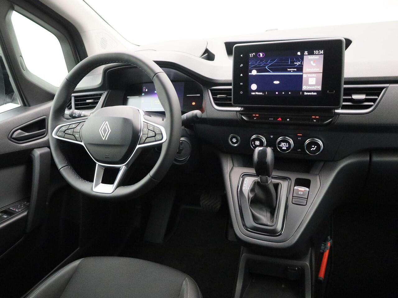 Renault KANGOO E-Tech Extra L1 44 kWh | Adaptieve Cruise Control | Stoel- & Stuurwielverwarming | Voorruit Verwarmd | Camera | PDC Rondom | Full-Map Navigatie | Blind Spot Warning | LED Pure Vision | Keyless |