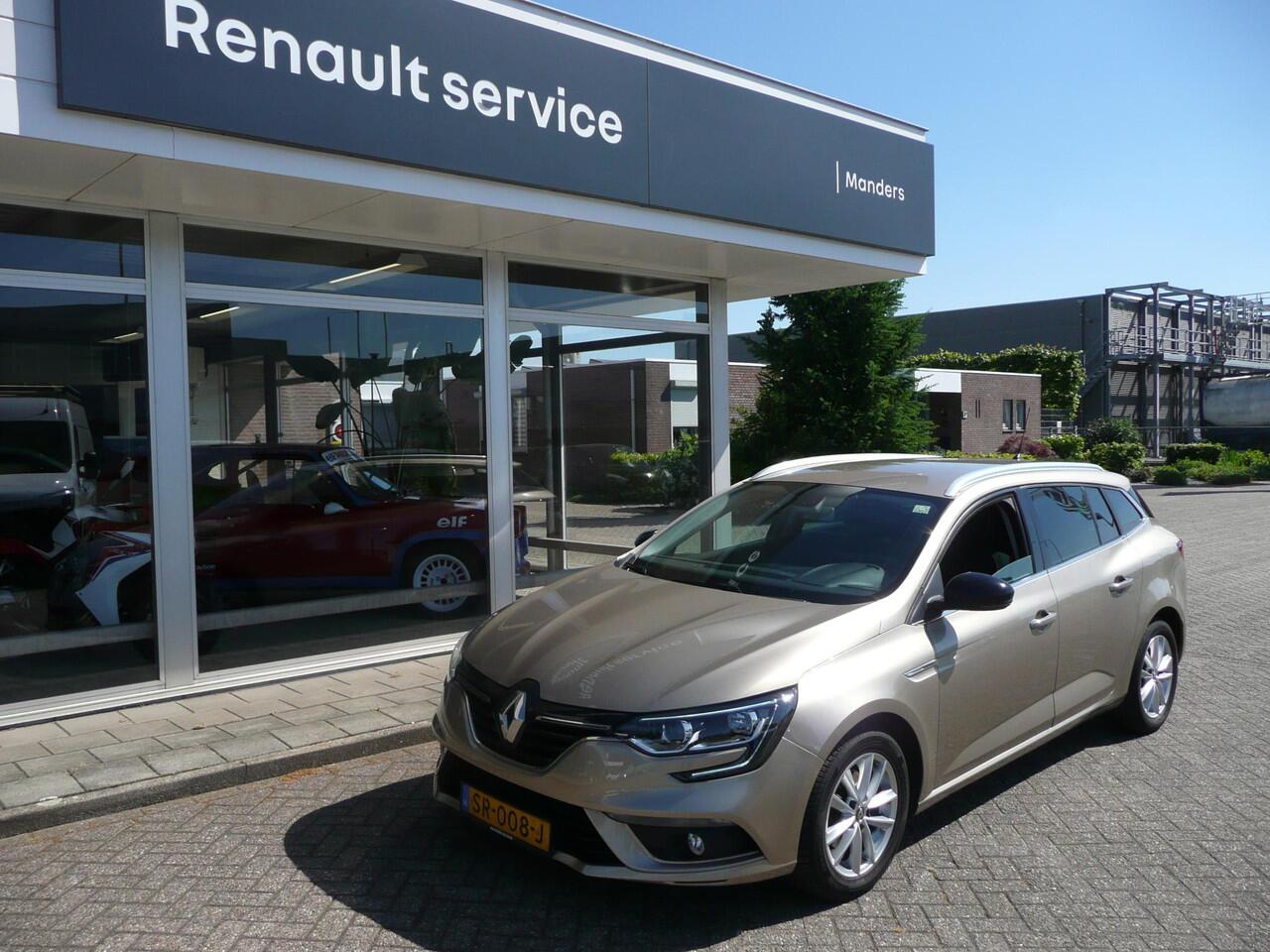 Renault MEGANE Estate TCe 130 Limited PARK ASSIST A./ LM VELGEN/ R-LINK NAVIGATIE/ APPLE CAR PLAY/ANDROID AUTO/ CLIMATE- EN CRUISE CONTROLE/ ETC... DEALER ONDERHOUDEN! RIJKLAAR!