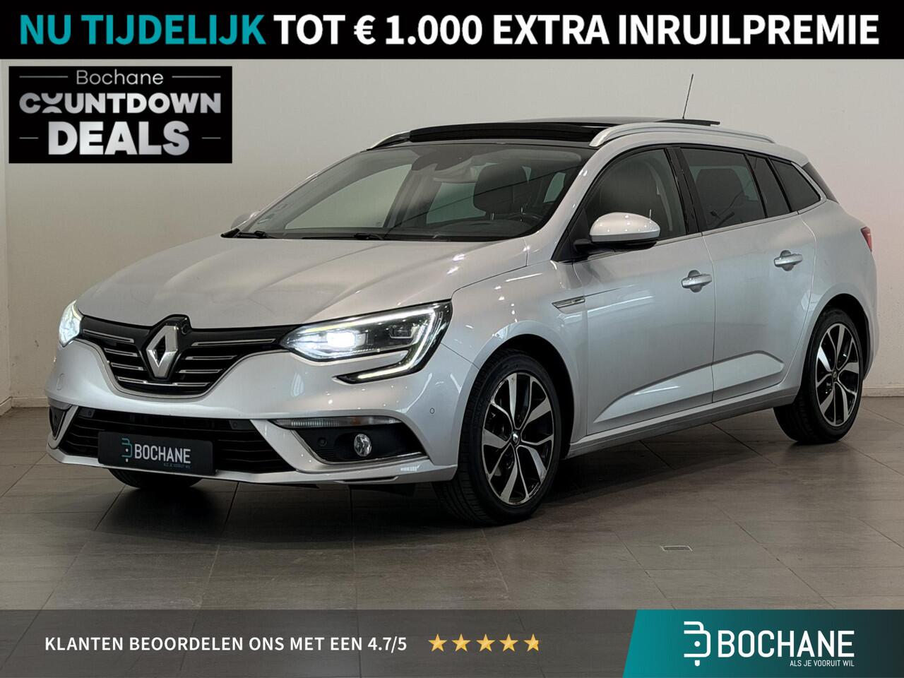 Renault MEGANE Estate 1.3 TCe 140 Bose | Full LED | Trekhaak | Panoramadak | Dodehoek Detectie | Parkeersensoren voor, zij, achter en achteruitrijcamera