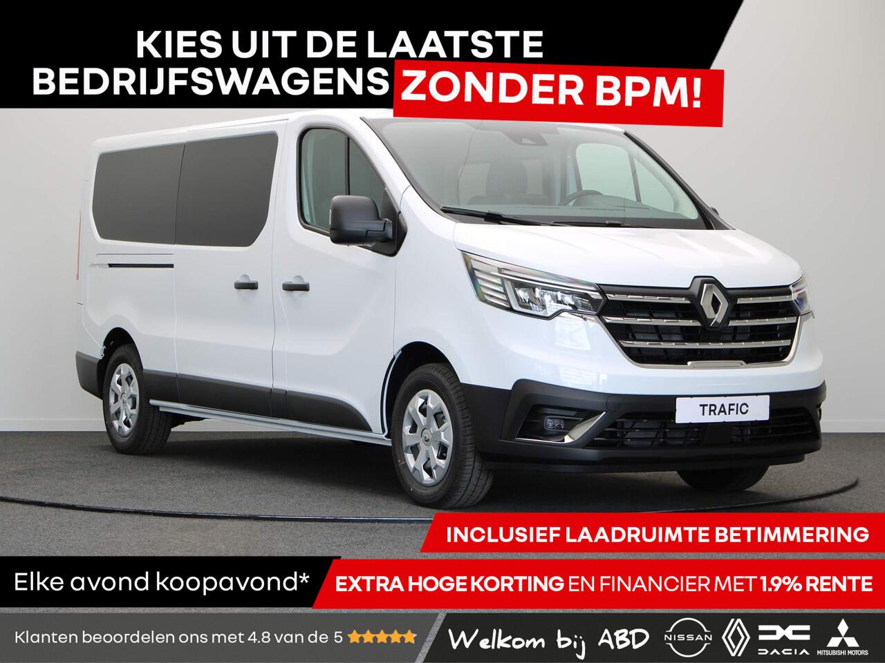 Renault TRAFIC 2.0 dCi 130pk T30 L2H1 DC Advance | Dubbel cabine | BPM Voordeel | Hoge korting | Lage rente | Direct rijden | Vol opties |