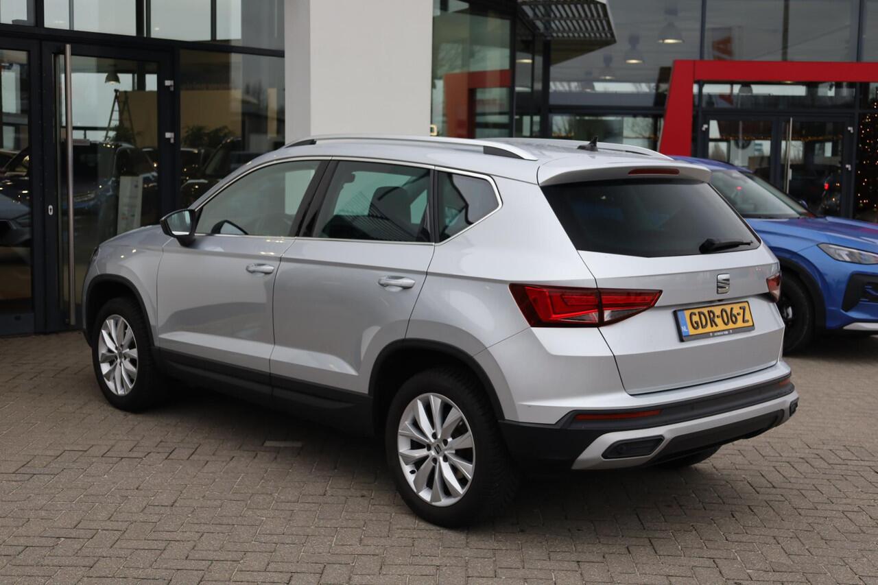 Seat ATECA 1.5 TSI Style Business Intense 110KW/150PK DSG, wegklapbare trekhaak, leder alcantara, achteruitrijcamera, stoel en stuurwielverwarming, acc, adaptieve cruise control, digital cockpit, privacy glas, chroom pakket