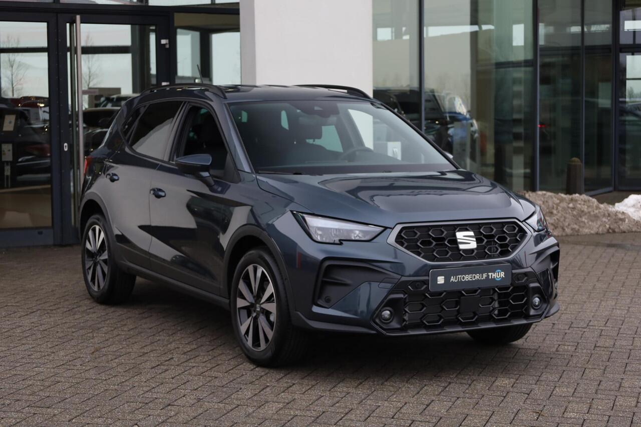 Seat Arona 1.0 EcoTSI Style Business Connect 115PK / 85kW DSG, LED koplampen, parkeersensoren voor en achter (pdc), achteruitrijcamera (rear view), Safe & Driving Pack M (adaptive cruise control, multi-collision brake, grootlichtassistent), 17" 'Dynamic Machined' LM
