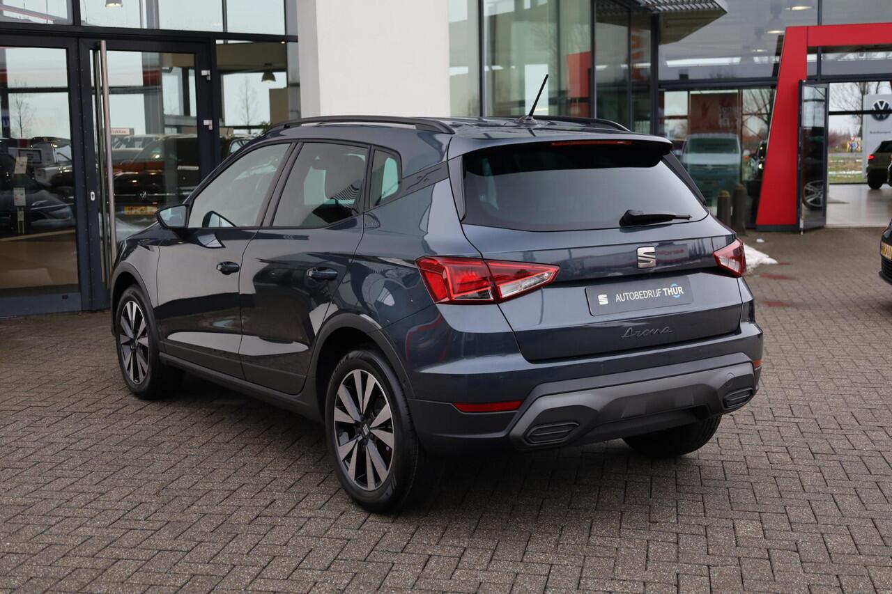 Seat Arona 1.0 EcoTSI Style Business Connect 115PK / 85kW DSG, LED koplampen, parkeersensoren voor en achter (pdc), achteruitrijcamera (rear view), Safe & Driving Pack M (adaptive cruise control, multi-collision brake, grootlichtassistent), 17" 'Dynamic Machined' LM