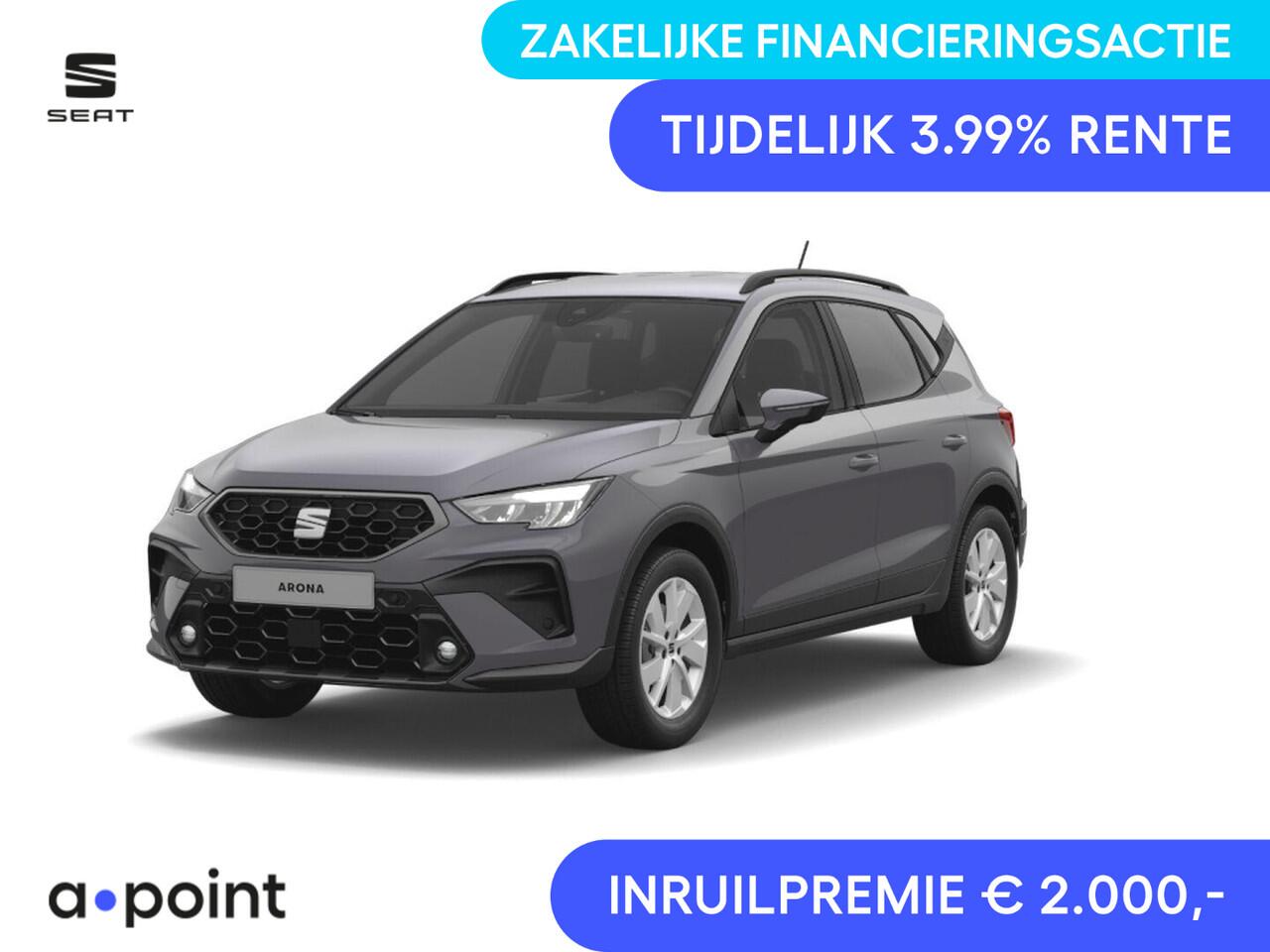 Seat Arona 1.0 EcoTSI Style Business Connect | Premium Lak 'Graphene Grey' | Verwarmbare voorstoelen | Achteruitrijcamera | Sensoren V+A | Vergroot Virtual Cockpit