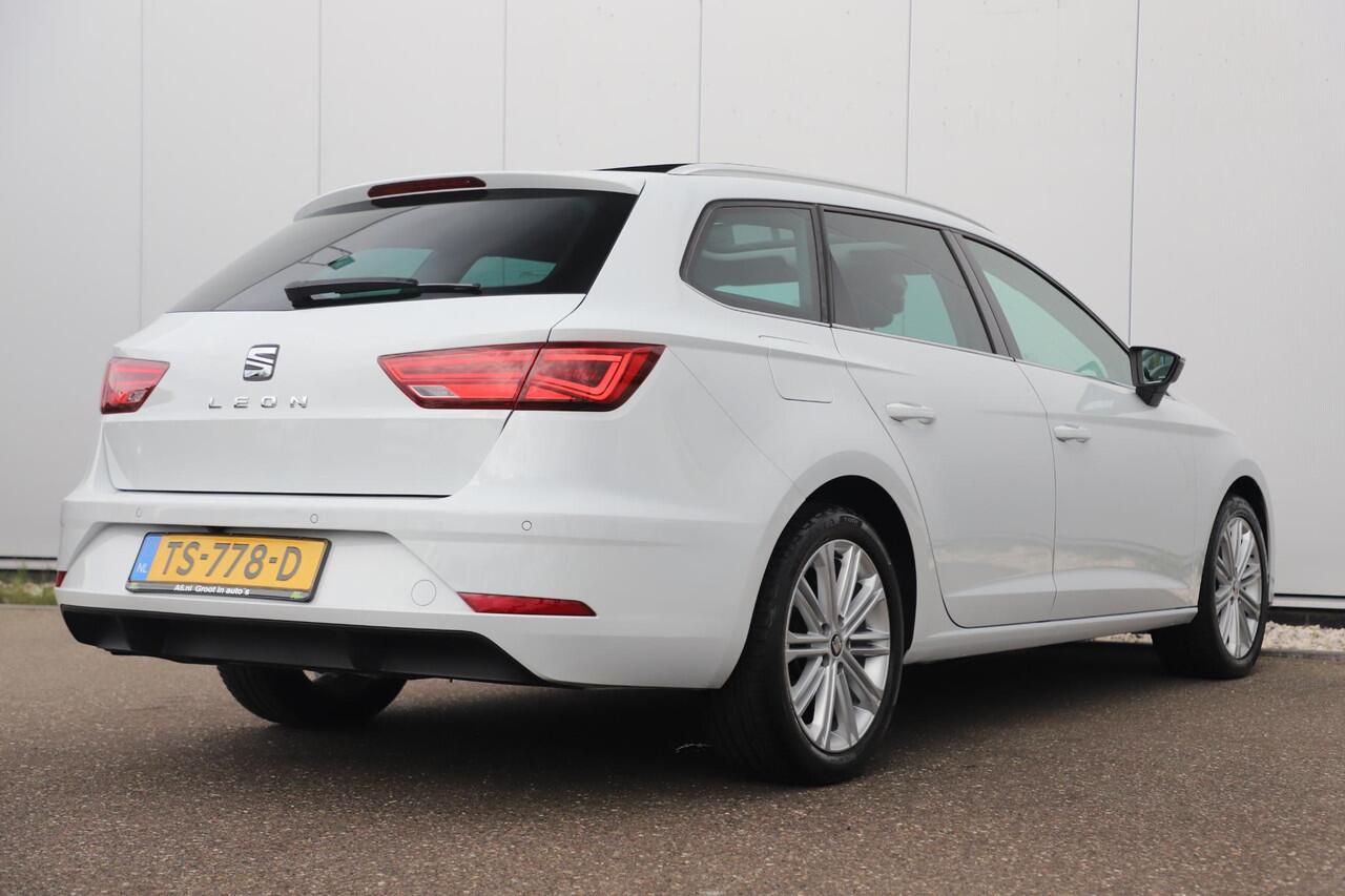 Seat LEON ST 1.6 TDI Xcellence Business Intense DSG Automaat Panoramadak Full LED Beats Audio Adaptive Cruise Navigatie Achteruitrijcamera Carplay Android 17 inch LMV