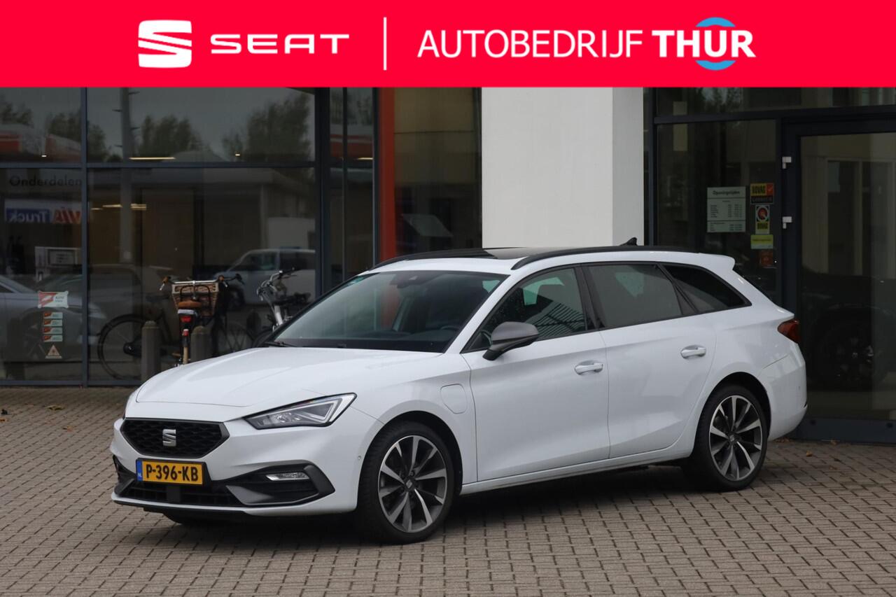 Seat LEON Sportstourer 1.4 TSI eHybrid PHEV FR Side assist sfeerverlichting navigatie grootbeeld leder alcantara ACC cruise control FR FULL Led cruise control parkeersensoren multifunctioneel lederen stuurwiel doorn ons geleverd en door ons dealer onderhouden