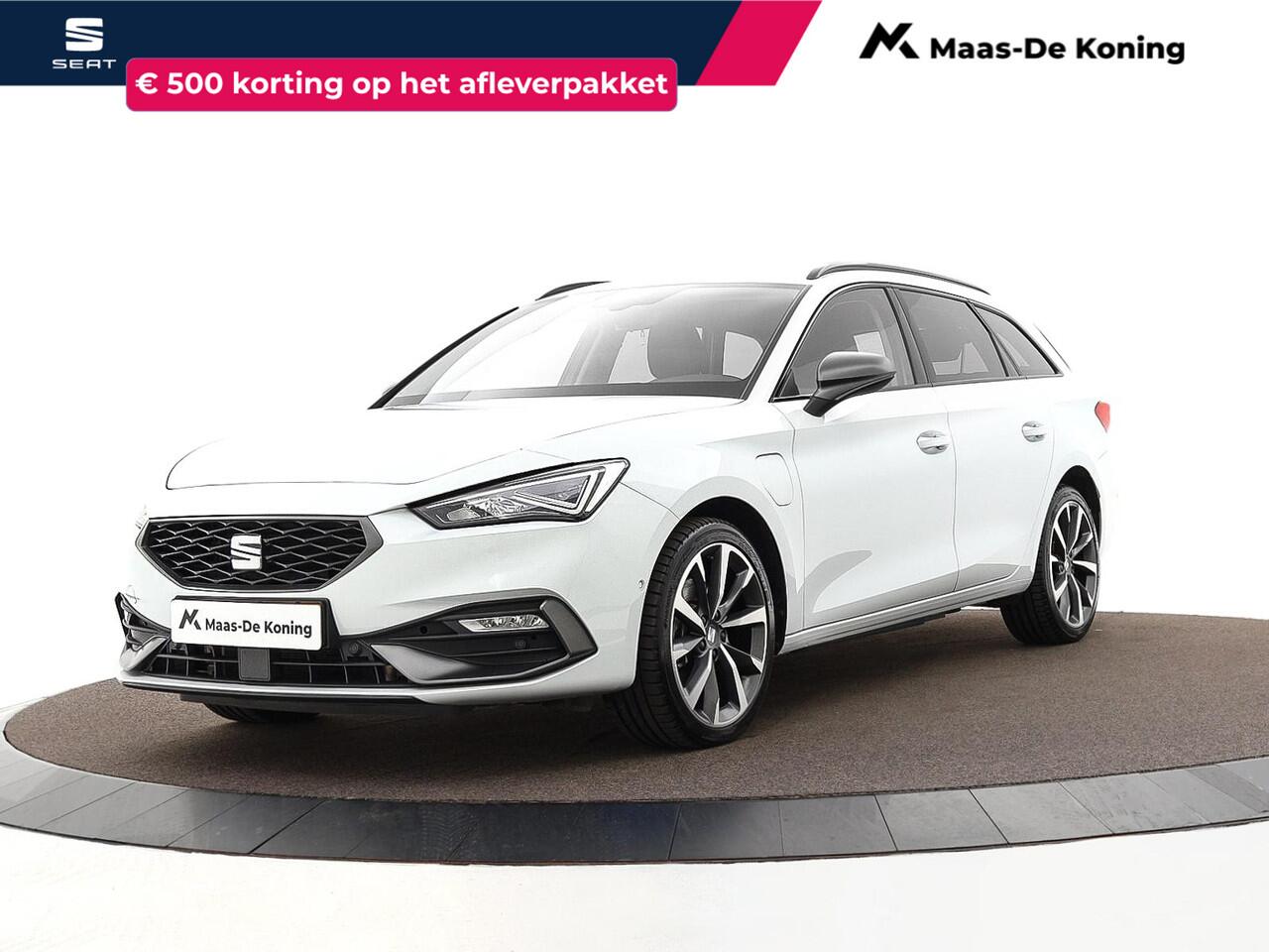 Seat LEON Sportstourer 1.4 TSI 204pk DSG eHybrid PHEV FR Business Intense · Camera · Inklap. Trekhaak · Keyless · Stuur- & Stoelverwarming · Elek. Bestuurddersstoel + Geheugen · ACC · Apple/Android Car Play ·