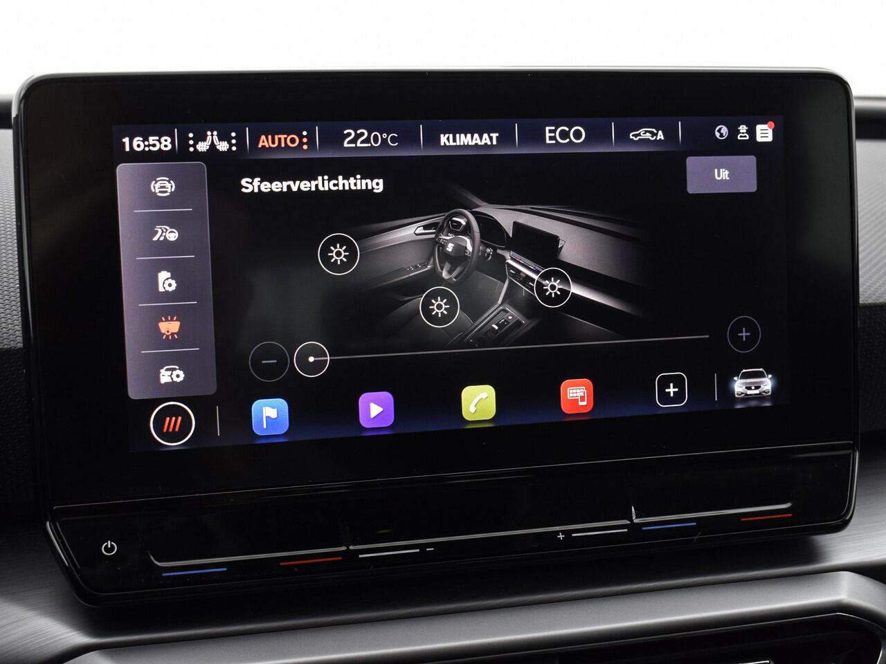 Seat LEON Sportstourer 1.4 TSI 204pk DSG eHybrid PHEV FR Business Intense · Camera · Inklap. Trekhaak · Keyless · Stuur- & Stoelverwarming · Elek. Bestuurddersstoel + Geheugen · ACC · Apple/Android Car Play ·