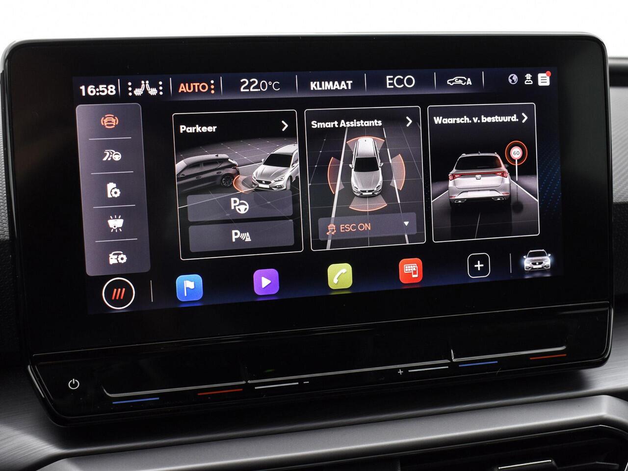 Seat LEON Sportstourer 1.4 TSI 204pk DSG eHybrid PHEV FR Business Intense · Camera · Inklap. Trekhaak · Keyless · Stuur- & Stoelverwarming · Elek. Bestuurddersstoel + Geheugen · ACC · Apple/Android Car Play ·