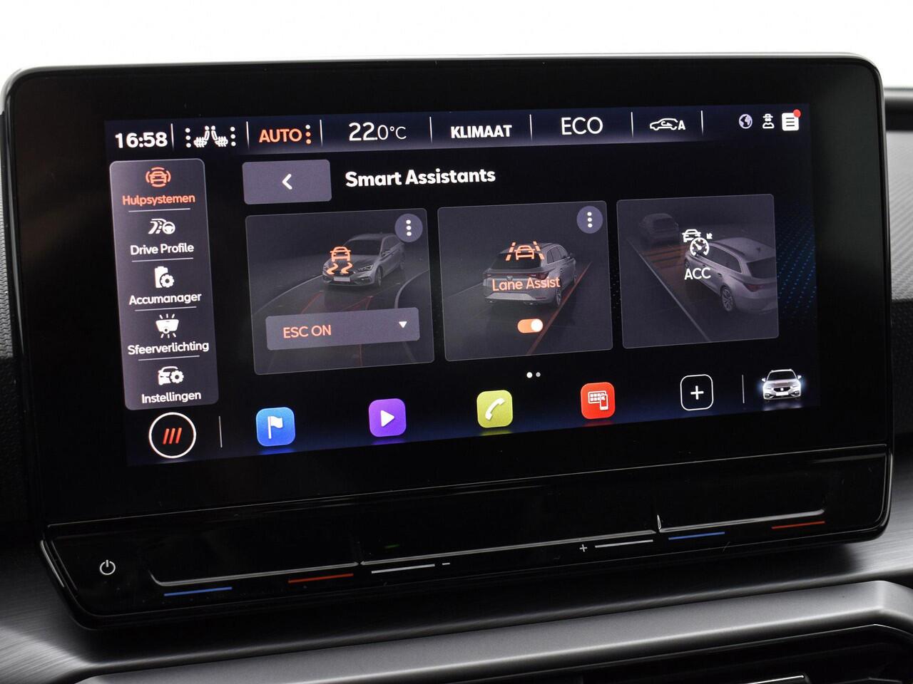 Seat LEON Sportstourer 1.4 TSI 204pk DSG eHybrid PHEV FR Business Intense · Camera · Inklap. Trekhaak · Keyless · Stuur- & Stoelverwarming · Elek. Bestuurddersstoel + Geheugen · ACC · Apple/Android Car Play ·