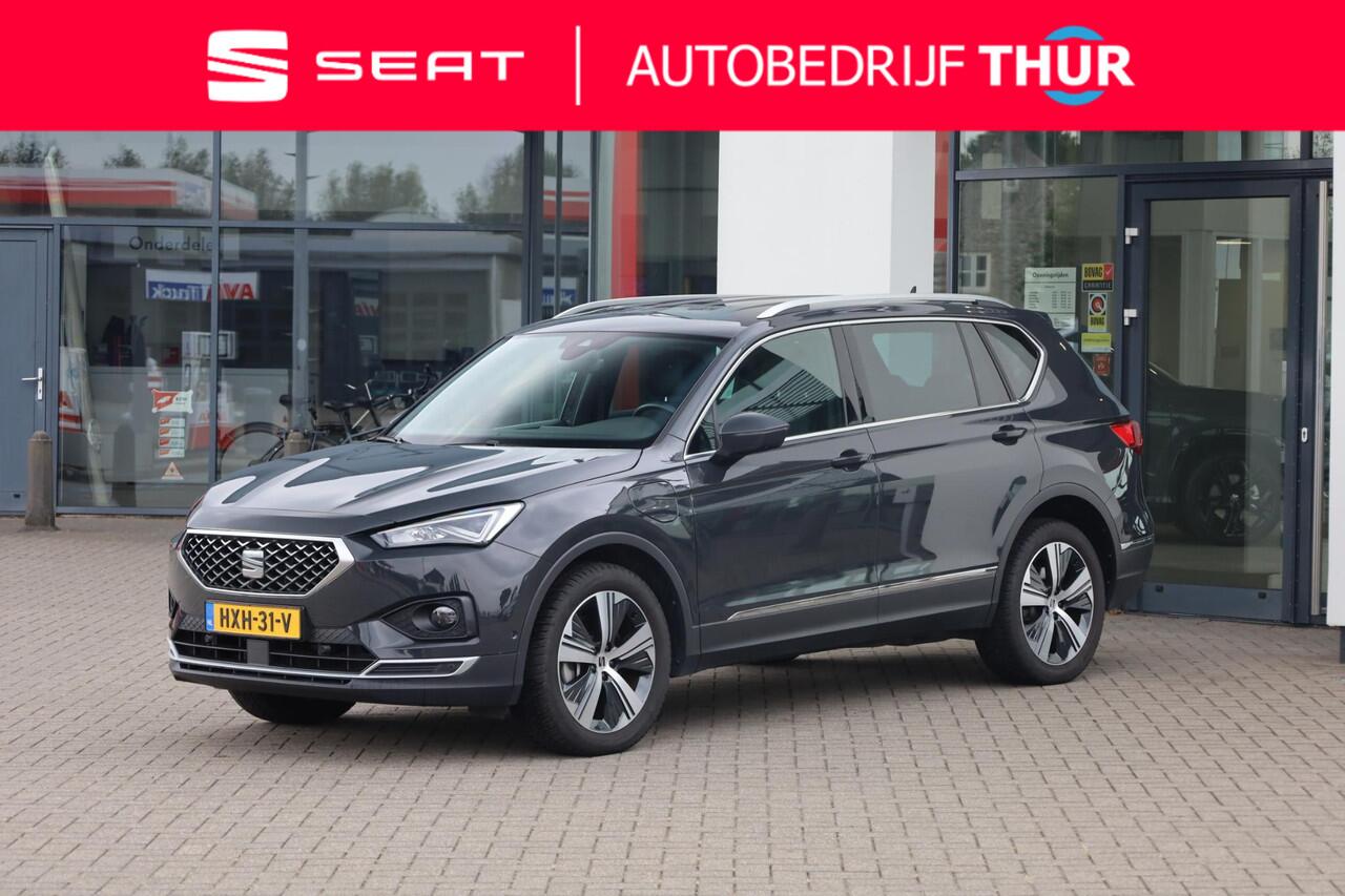 Seat Tarraco 1.4 TSI e-Hybrid PHEV Xperience Business Intense achteruitrijcamera elektrische achterklep zwarte dakhemel leder / alcantara digital cockpit navigatie privacy glas draadloos carplay ACC dealer onderhouden