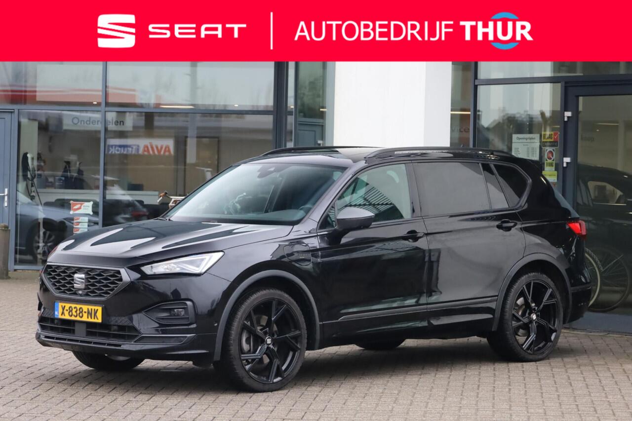 Seat Tarraco 1.4 TSI e-Hybrid PHEV FR Business 240PK / 180kW DSG, NL auto 1e eigenaar door ons nieuw geleverd en onderhouden, PPF folie neus, 21" LMV, rondomzichtcamera (area view), wegklapbare trekhaak, extra getinte ramen achter, panoramadak, voorstoelen verwarmbaar