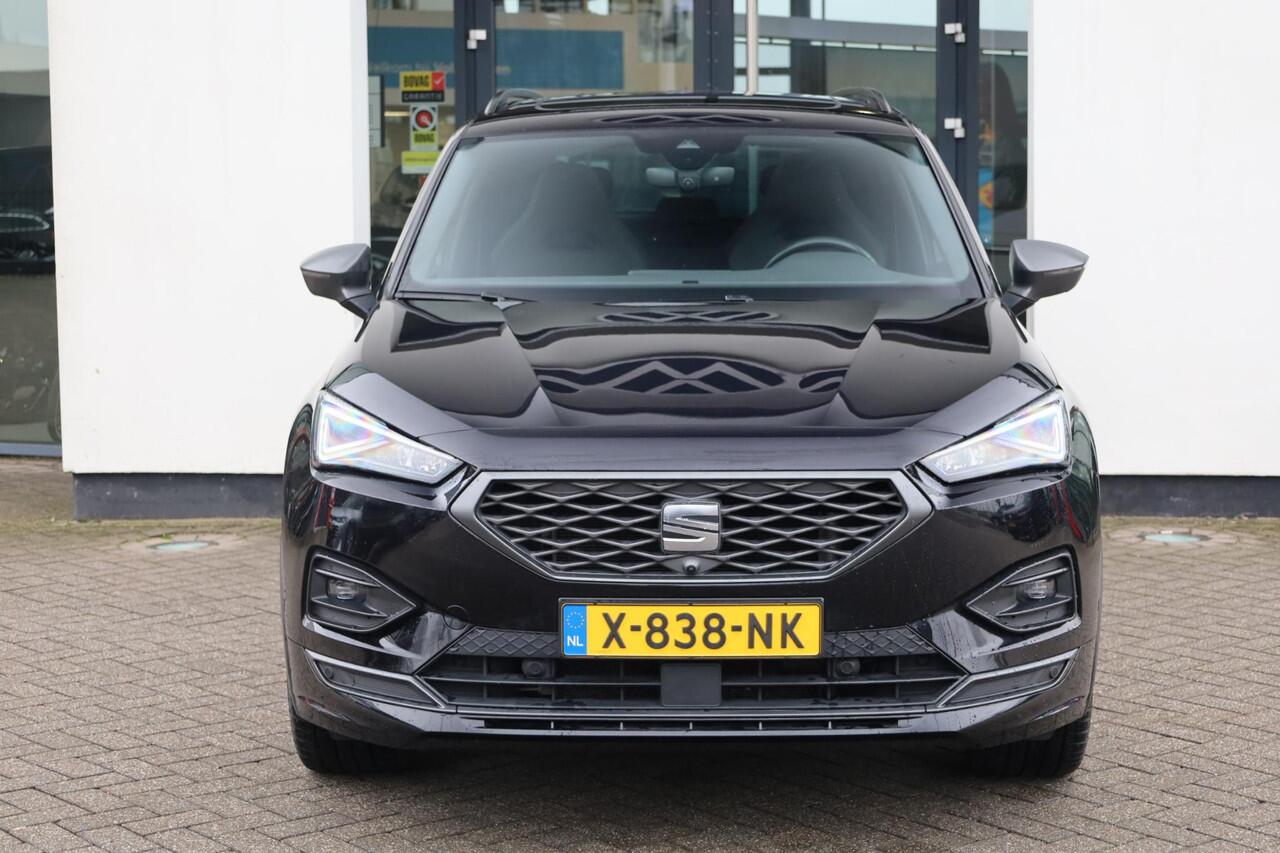 Seat Tarraco 1.4 TSI e-Hybrid PHEV FR Business 240PK / 180kW DSG, NL auto 1e eigenaar door ons nieuw geleverd en onderhouden, PPF folie neus, 21" LMV, rondomzichtcamera (area view), wegklapbare trekhaak, extra getinte ramen achter, panoramadak, voorstoelen verwarmbaar