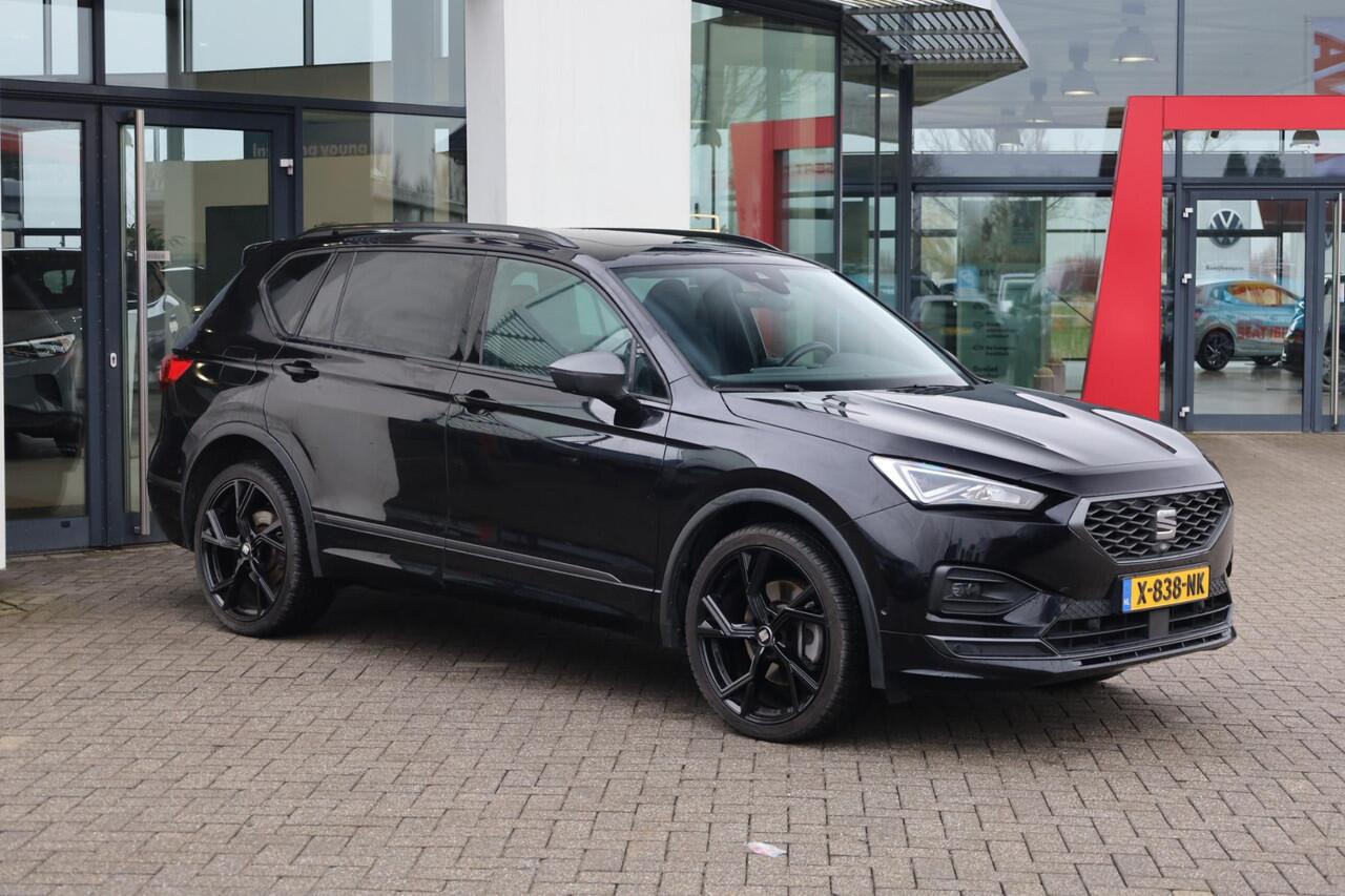 Seat Tarraco 1.4 TSI e-Hybrid PHEV FR Business 240PK / 180kW DSG, NL auto 1e eigenaar door ons nieuw geleverd en onderhouden, PPF folie neus, 21" LMV, rondomzichtcamera (area view), wegklapbare trekhaak, extra getinte ramen achter, panoramadak, voorstoelen verwarmbaar