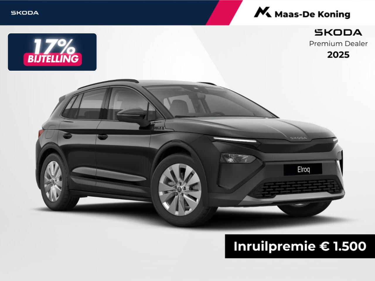 Skoda Elroq Selection Elektromotor 125 kW / 170 PK SUV | Trekhaak wegklapbaar | PRIVATELEASE 416,- PER MAAND!! | 1500,- INRUILPREMIE!!| 2025 rijden!