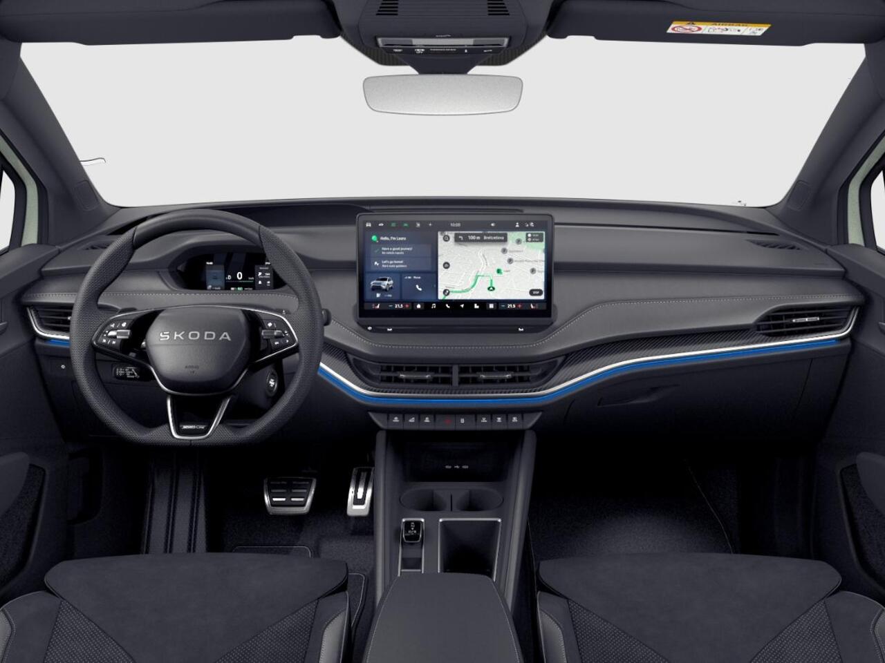 Skoda Elroq Sportline Elektromotor 210 kW / 286 PK SUV Elektri sch | Timiano Green | Trekhaak | Light band | 3000,- inruilbonus