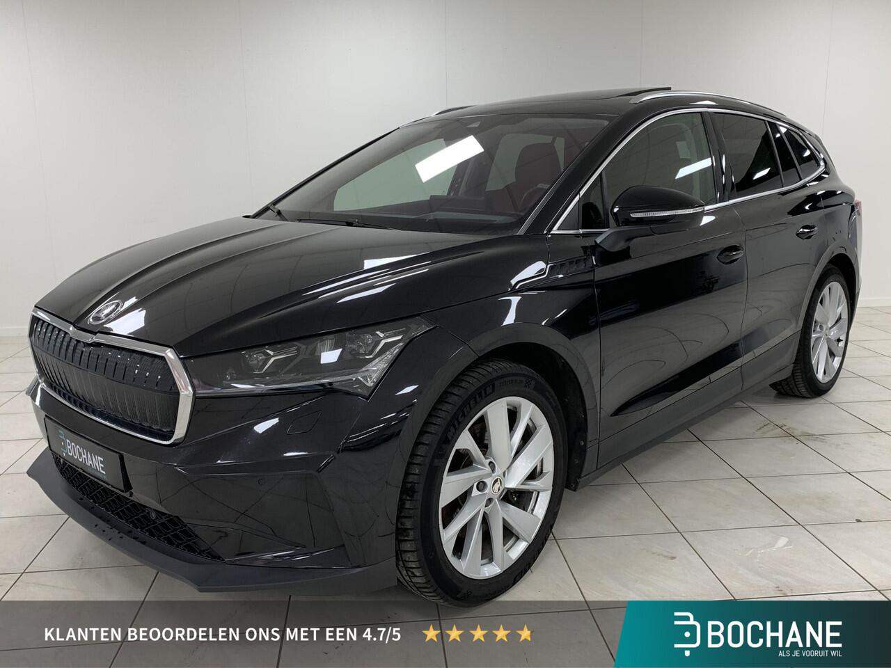 Skoda Enyaq iV 80 PANORAMADAK | UITKLAPBARE TREKHAAK | SOH 91,9 % | RONDOM ZICHT CAMERA | LEDEREN BEKLEDING