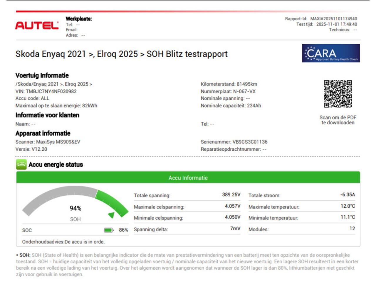Skoda Enyaq iV 80 Sportline 204pk SOH 94% Camera Stoelverwarming Memory Keyless Navigatie Panoramadak