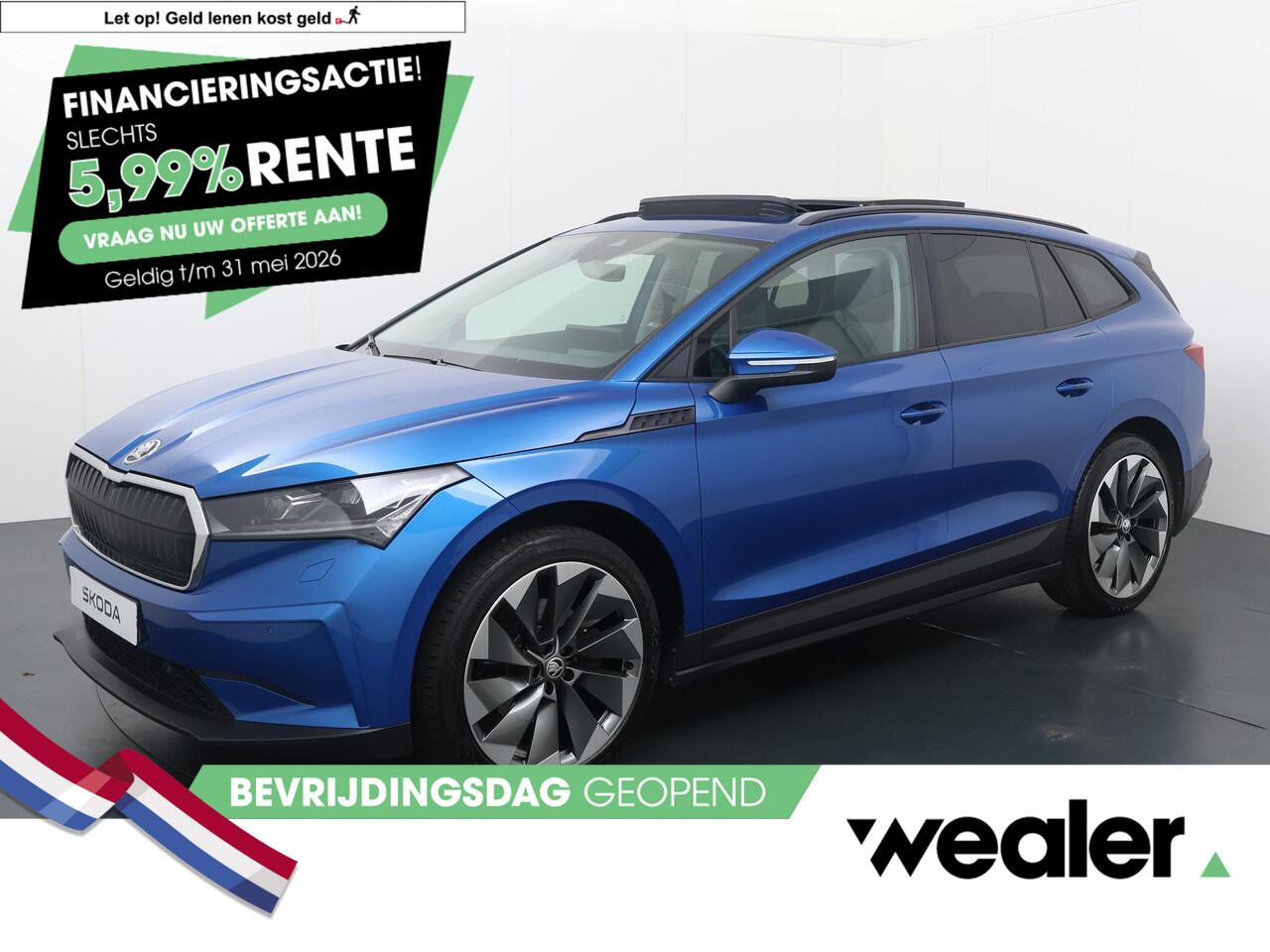 Skoda Enyaq iV 60 | 180 PK | SoH 90% | Panoramadak | Matrix LED koplampen | Lederen bekleding | Adaptive cruise control | Voorstoelen verwarmd |