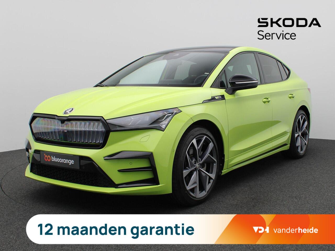 Skoda Enyaq iV Coupé 80 RS 300PK Aut. SOH 95% Panoramadak, Achteruitrijcamera, Adaptieve Cruise Controle, Stoel-Stuurverwarming, Keyless, Side Assist, Trekhaak, 21" LM Velgen
