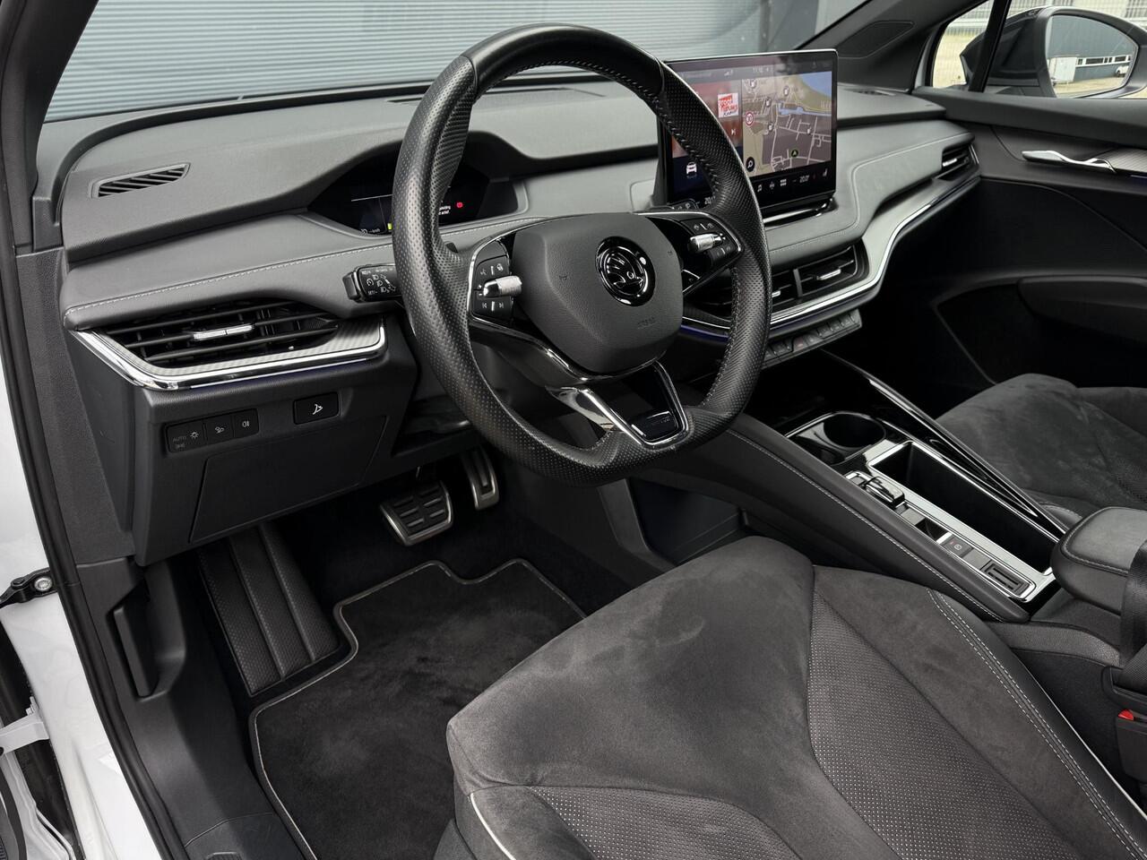 Skoda Enyaq iV 80 Sportline ?SOH 93% ?Sportstoelen Half Leder Alcantara ?Matrix LED ?Full LED ?Sfeerverlichting ?Navigatie ?Camera ?Lichtmetaal 20" ?Parkeersensoren