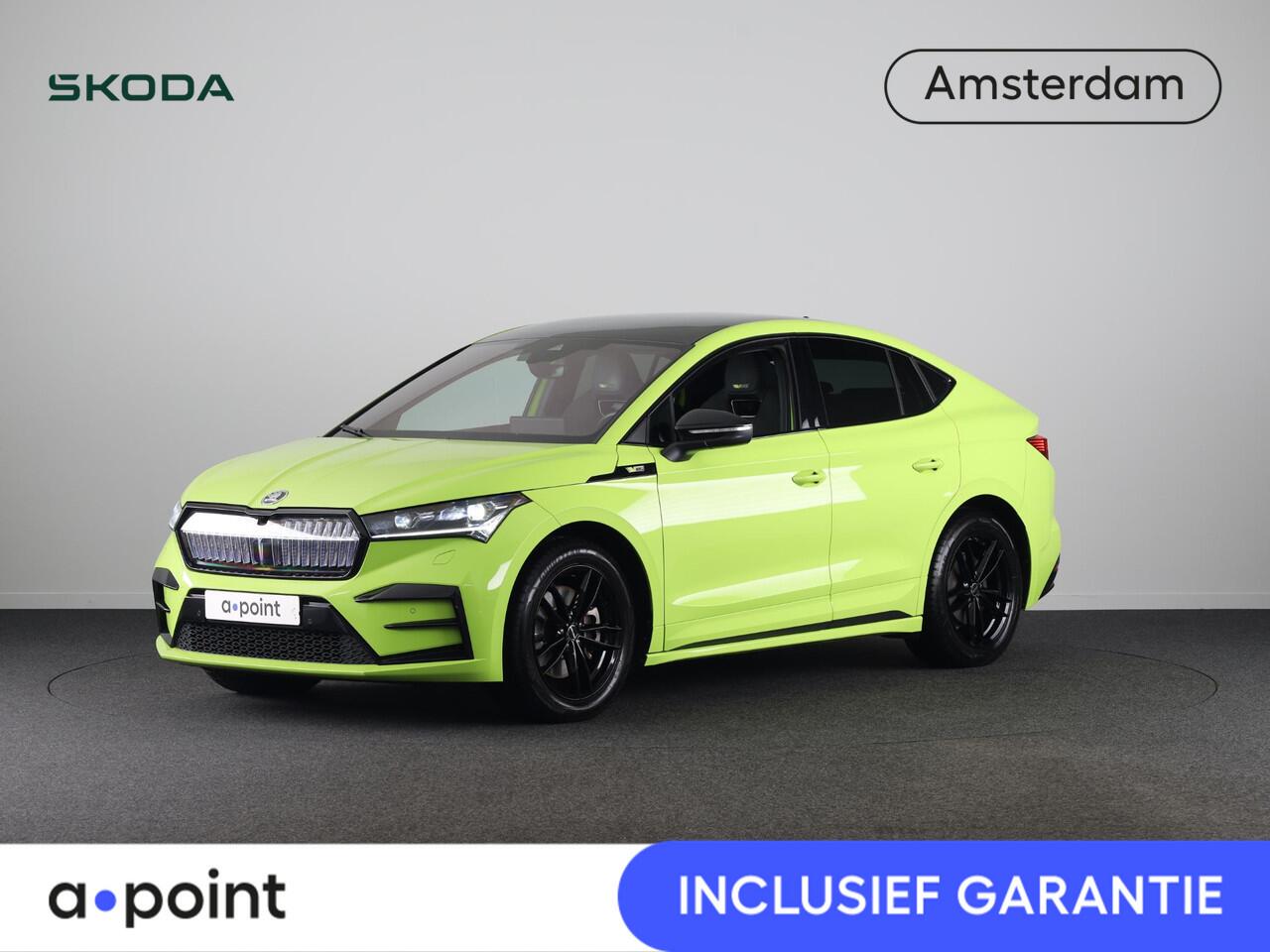 Skoda Enyaq iV Coupé 80 RS 299pk | SoH 93% | Panoramadak | Elektrisch verstelbare stoelen met geheugen | Verwarmbare voorstoelen en achterbank |