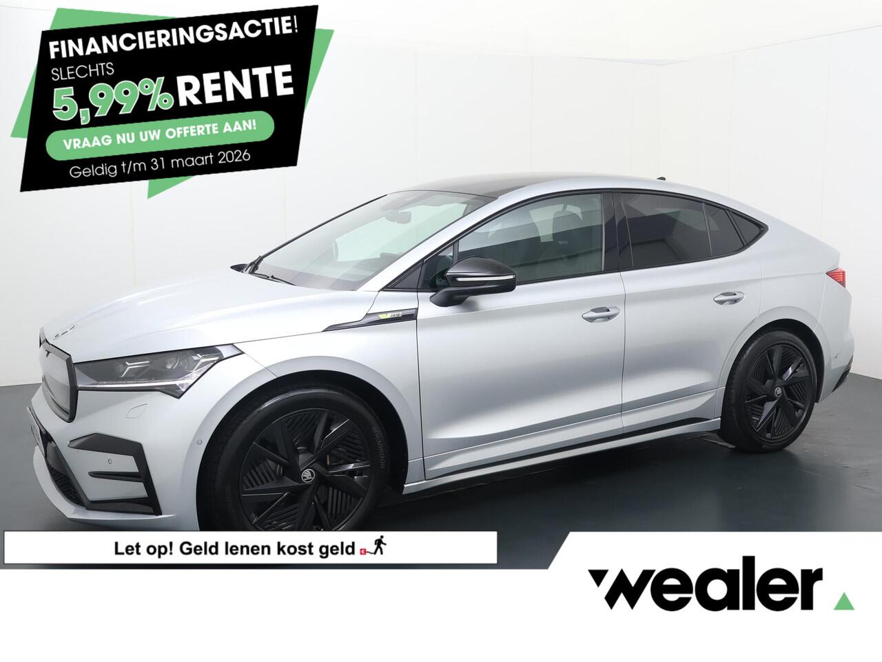 Skoda Enyaq iV Coupé 80 RS | 300 PK | Soh 89% | Trekhaak wegklapbaar | Panoramadak | Canton Sound | 21" LM velgen | Matrix LED koplampen |