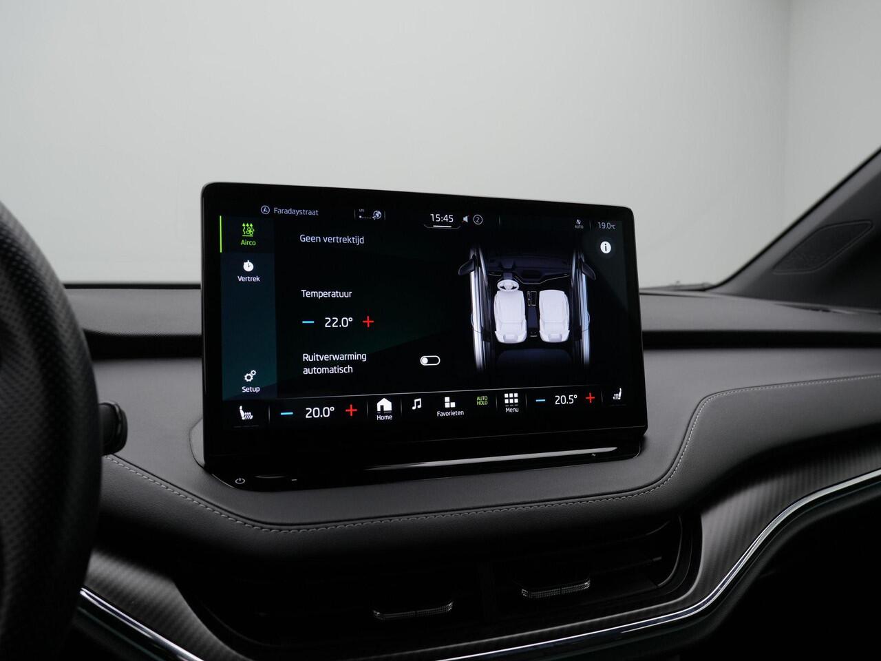 Skoda Enyaq iV 60 180 pk Sportline | Matrix LED | Stuur-/stoelverwarming | Geheugenstoel | Leder/alcantara | Navigatie