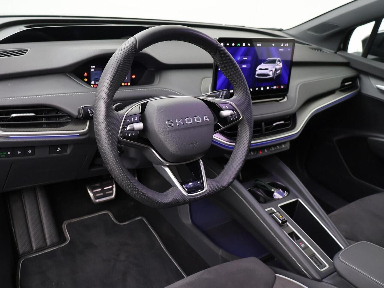 Skoda Enyaq iV 60 Sportline 204 PK | 21" lichtmetalen velgen | Trekhaak | Head-Up Display | Light band | Canton Sound | 360 graden camera |