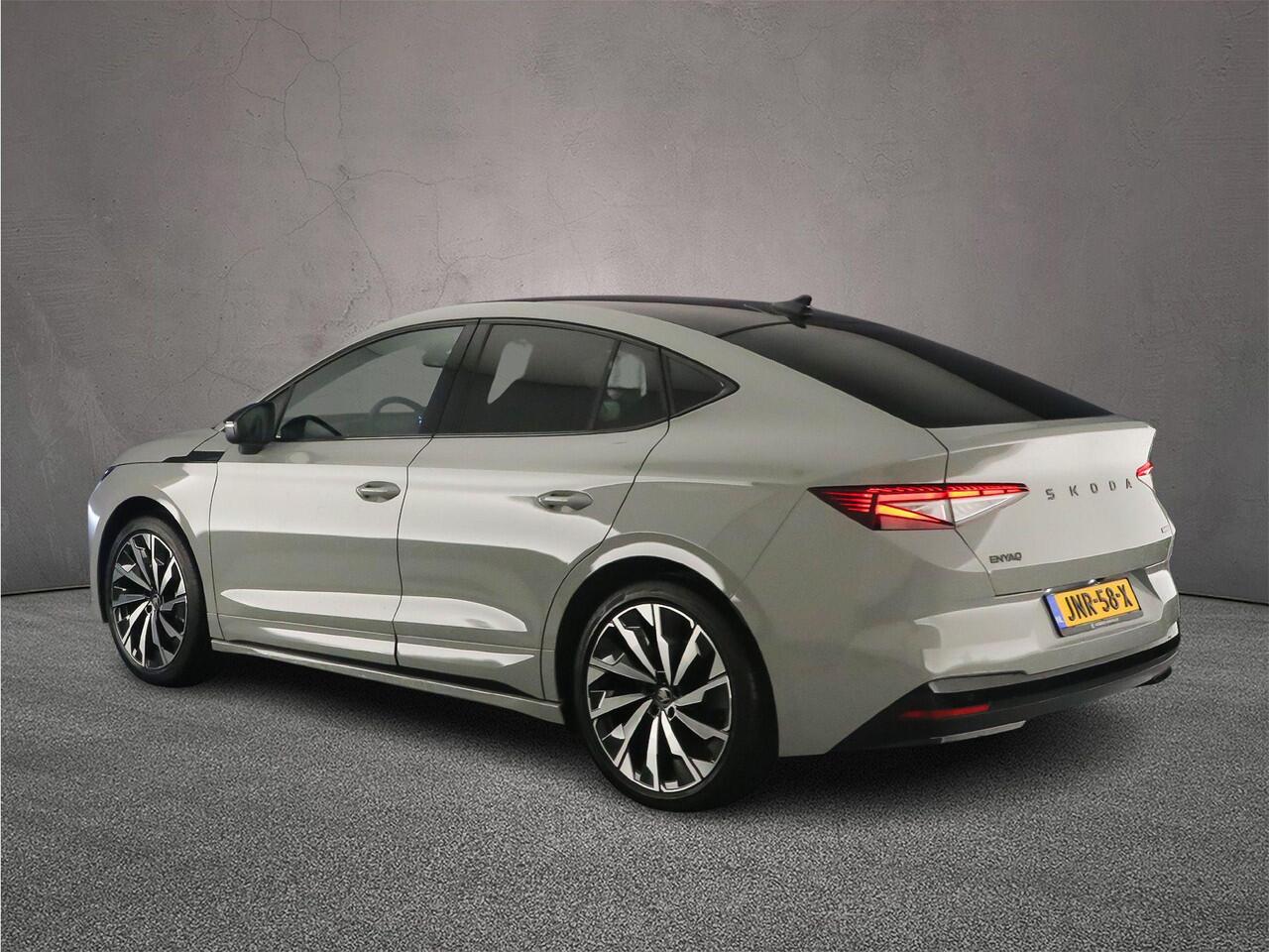 Skoda Enyaq iV Coupé 85 Sportline 286pk Automaat Panoramadak, Adaptive cruise control, 360 camera, Head up display, Navigatie, Elektrische achterklep, LED matrix koplampen, Stoelverwarming