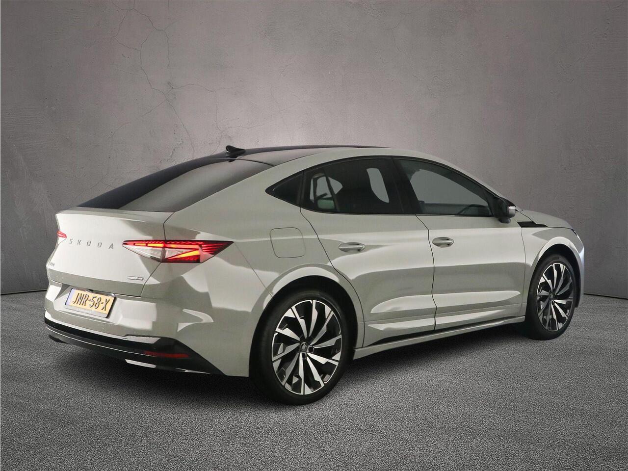 Skoda Enyaq iV Coupé 85 Sportline 286pk Automaat Panoramadak, Adaptive cruise control, 360 camera, Head up display, Navigatie, Elektrische achterklep, LED matrix koplampen, Stoelverwarming