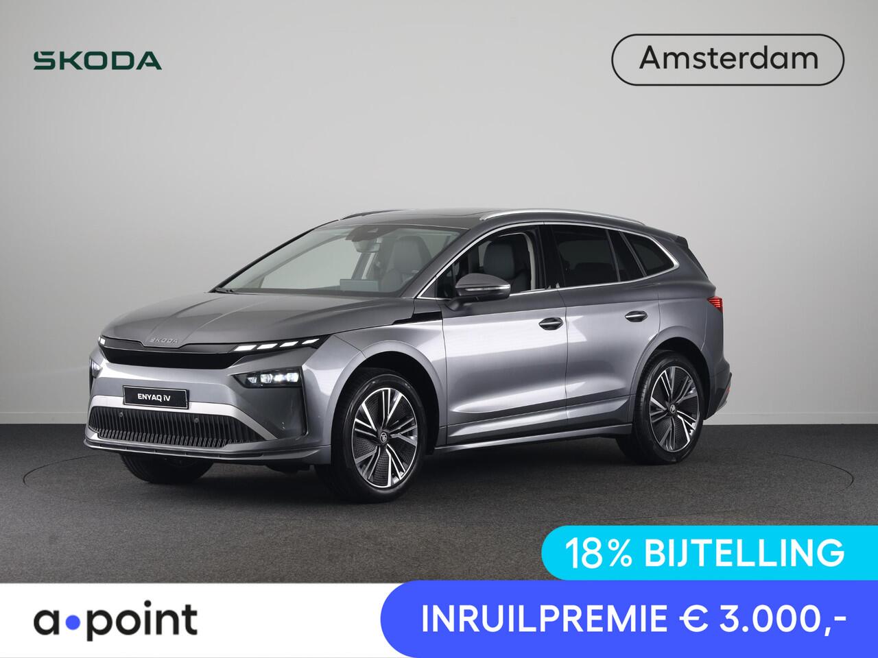 Skoda Enyaq iV 85 Business Edition 286 pk | Panoramadak | Lederen bekleding | Wegklapbare trekhaak | 20 inch lichtmetalen velgen