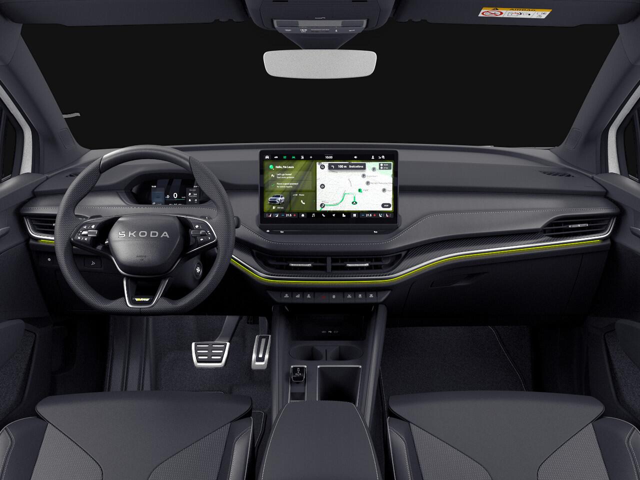 Skoda Enyaq iV RS Elektromotor 250 kW / 340 PK SUV Interieur 'RS Suite zwart' | 21" Vision velgen | Panorama-schuif-/kanteldak | | Business Upgrade Advanced | Trekhaak | Inruilpremie ¤3000,-