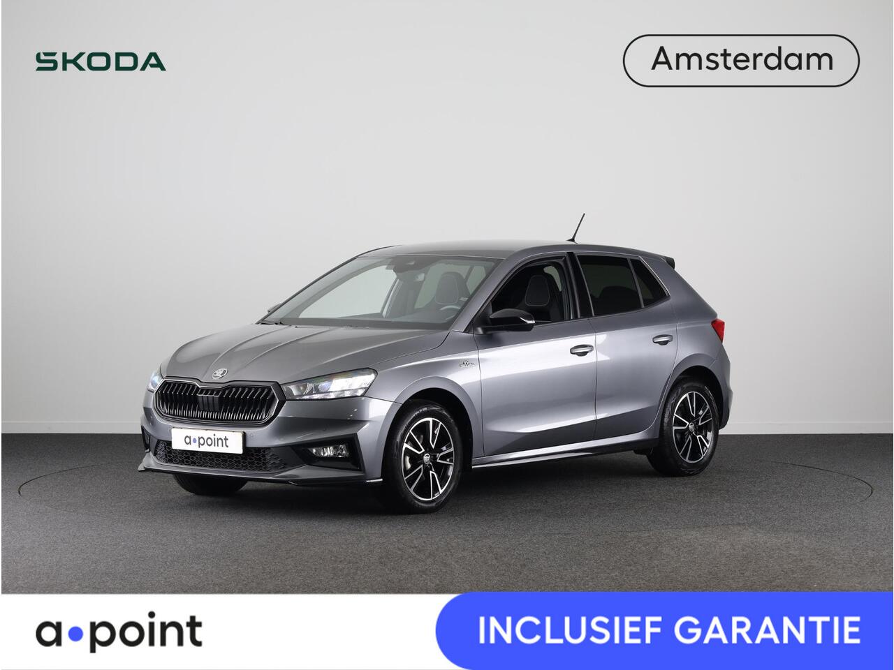 Skoda FABIA 1.0 TSI Monte Carlo 95 pk | Private lease vanaf Verlengde garantie | Navigatie via App | Parkeersensoren | Achteruitrijcamera | LED koplampen | Stoelverwarming |