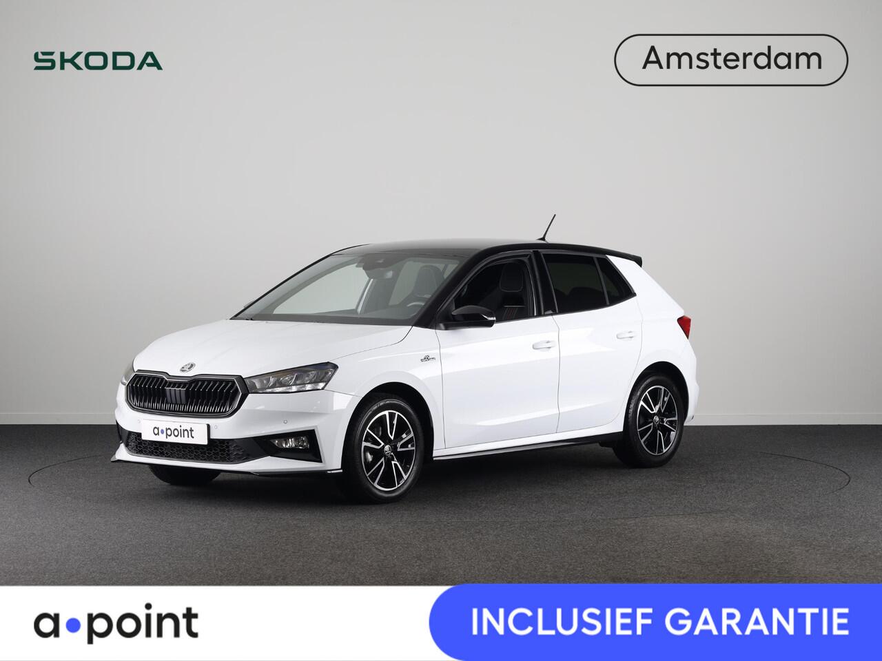 Skoda FABIA 1.0 TSI Monte Carlo 95 pk | Verlengde garantie | Navigatie via App | Parkeersensoren | Achteruitrijcamera | Stoelverwarming |