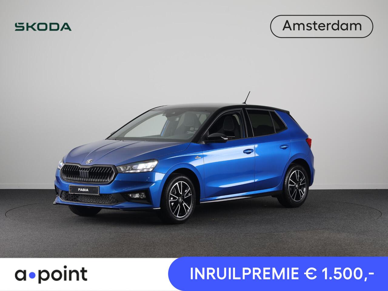 Skoda FABIA Monte Carlo 1.0 TSI 95 pk 5 versn. Hand | Verwarmbare voorstoelen | Hill start | Zwart dak