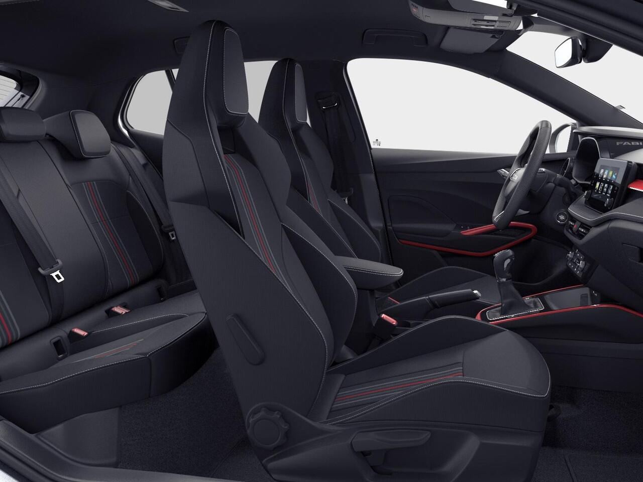 Skoda FABIA Monte Carlo 1.0 TSI 115 pk 7 versn. DSG | Navigatie pakket | Travel assist | Licht en Zicht plus | Verwarmbare voorstoelen | 18 inch lichtmetalen velgen