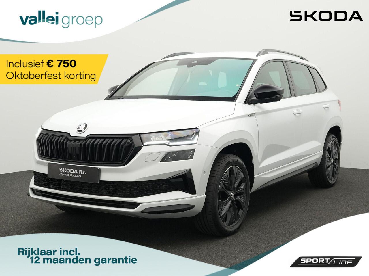Skoda Karoq 1.5 TSI 150 pk DSG Sportline Business | LED Matrix | Trekhaak | Rondomzicht camera | CANTON sound | Stoel-/achterbankverwarming | Side Assist