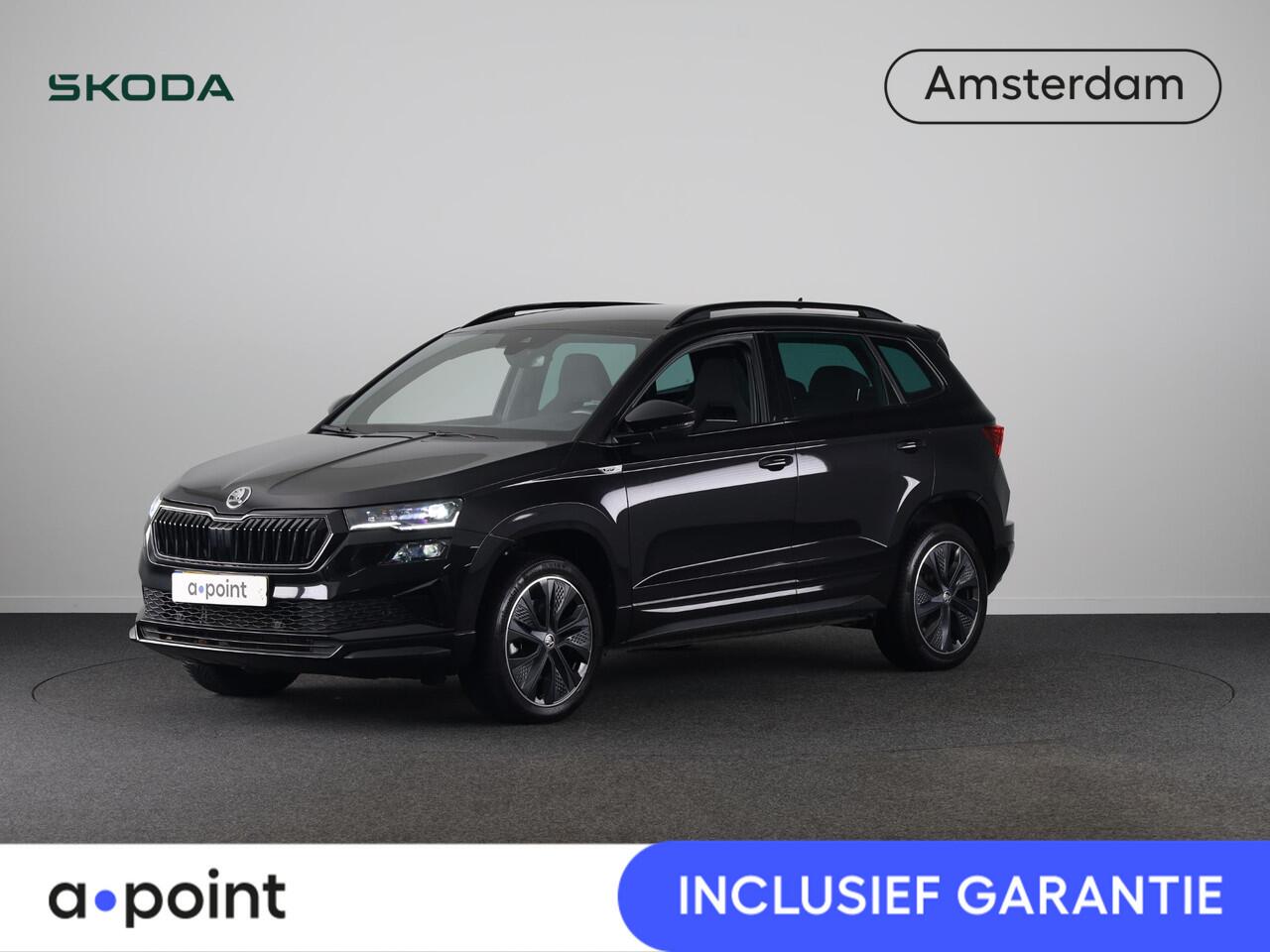 Skoda Karoq 1.5 TSI ACT Sportline Business 150 pk Automaat (DSG) | Verlengde garantie | Navigatie via App | Parkeersensoren | Achteruitrijcamera | Adaptieve cruise control | Stoelverwarming |