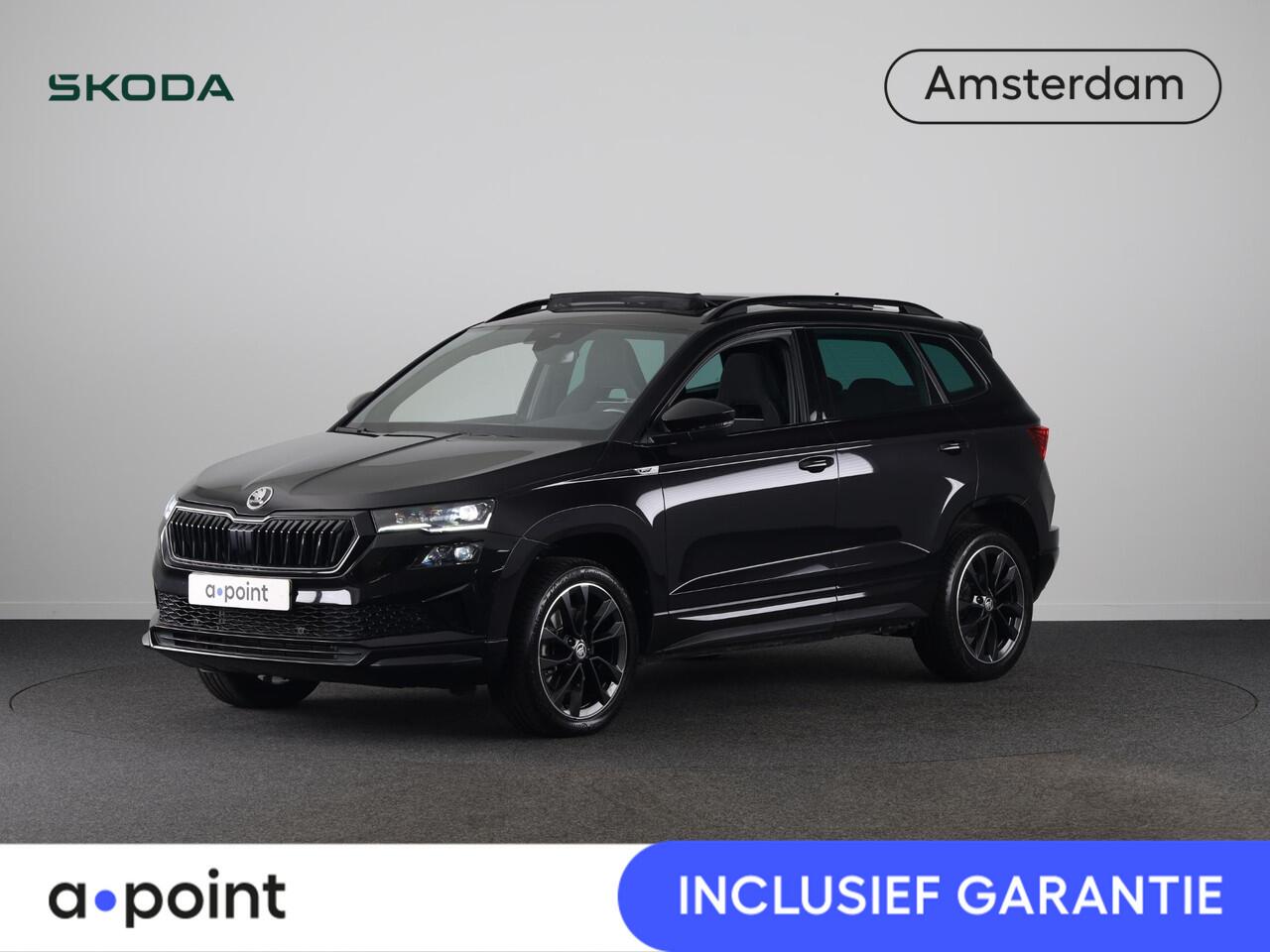 Skoda Karoq 1.5 TSI ACT Sportline Business 150 pk Automaat (DSG) | Verlengde garantie | Navigatie | Panoramadak | Parkeersensoren | Achteruitrijcamera | Stoelverwarming |
