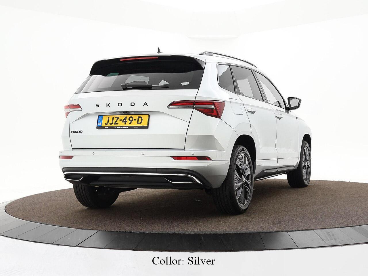 Skoda Karoq 1.5TSI/150PK DSG ACT Sportline · Camera · Elek. Trekhaak · Elek. Achterklep · Apple/Android Car Play · Navigatie · 18'' Inch · Garantie t/m 27-02-2029 of 60.000km