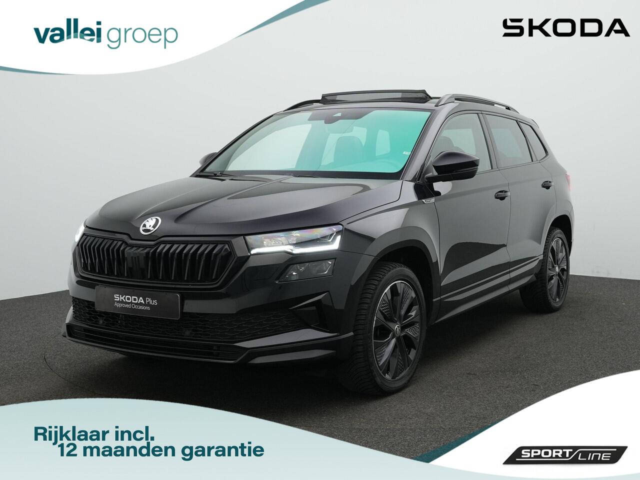 Skoda Karoq 1.5 TSI ACT 150 pk DSG Sportline | Panoramadak | Leder | Geheugenstoelen | Adaptief onderstel | Matrix LED | Stuur-/achterbankverwarming | Achteruitrijcamera