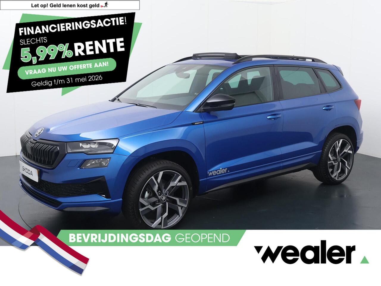 Skoda Karoq 1.5 TSI 150 PK Sportline Business DSG | Automaat | Navigatie | Panoramadak | Skoda Sound | 19" Lichtmetalen velgen |