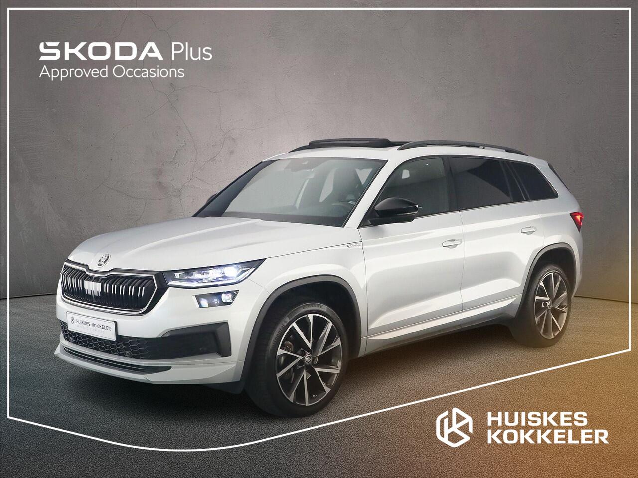 Skoda Kodiaq Sportline Business 7p. 1.5 TSI 150pk DSG Automaat Trekhaak, 3e zitrij, Navigatie, Panoramadak, Adaptive cruise control, Achteruitrijcamera, LED matrix koplampen