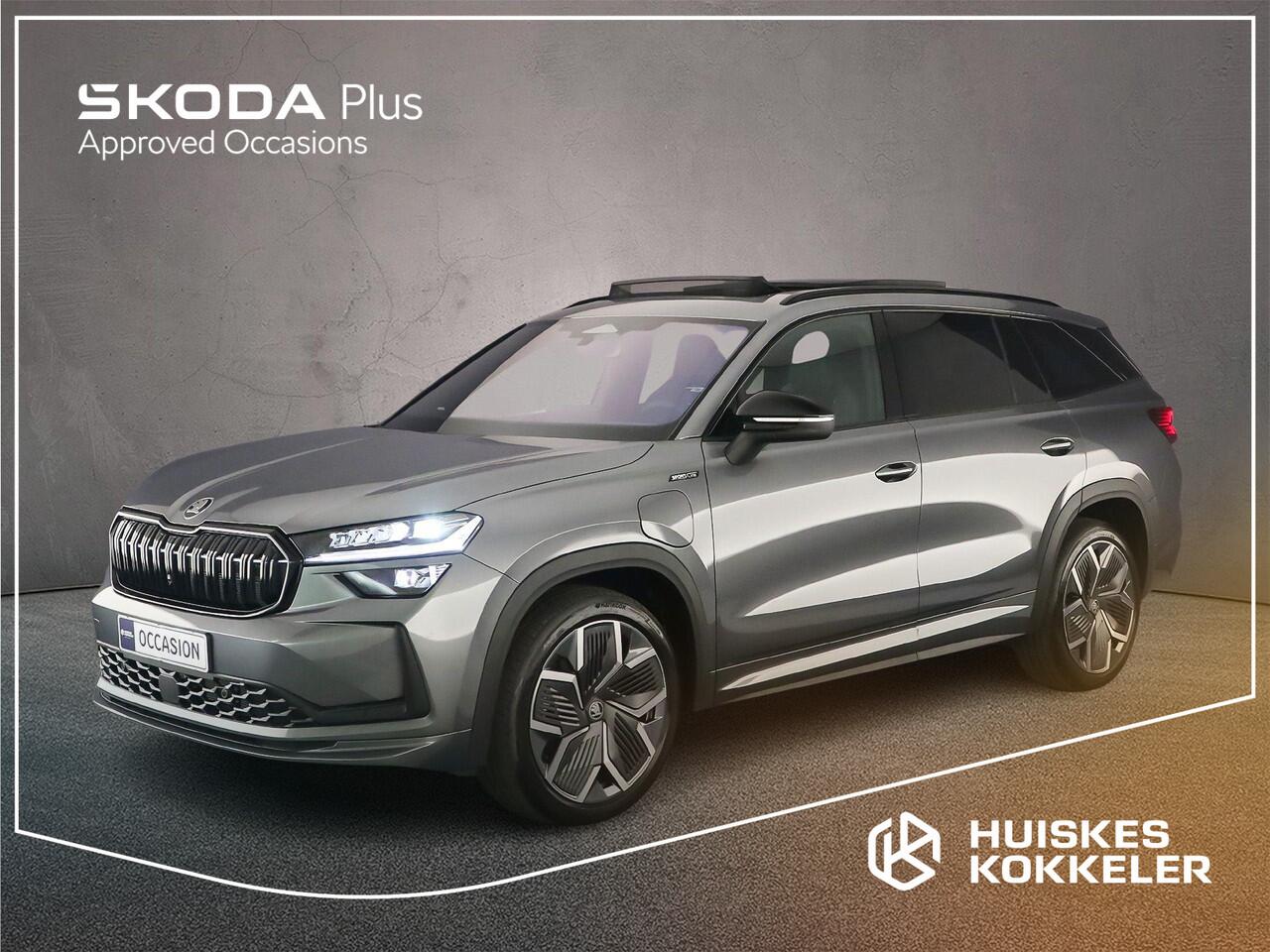 Skoda Kodiaq Sportline Business 1.5 TSI PHEV 204pk DSG Automaat Trekhaak, Panoramadak, Verwarmde voorruit, CANTON audio, Adaptive cruise control, Achteruitrijcamera, LED matrix koplampen